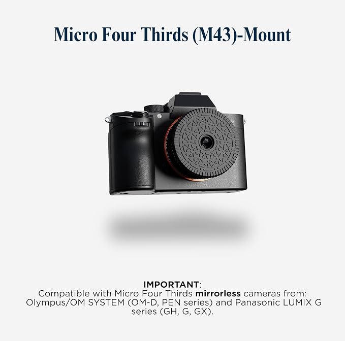 Original Retropia Repurposed Disposable Camera Mirrorless Lens - Unlimited Instant Film-Look Photos - Compact Pancake Lens, 32mm Focal Length & Fixed f/11 Aperture (M43 Mount Mirrorless Compatible) - Image 2