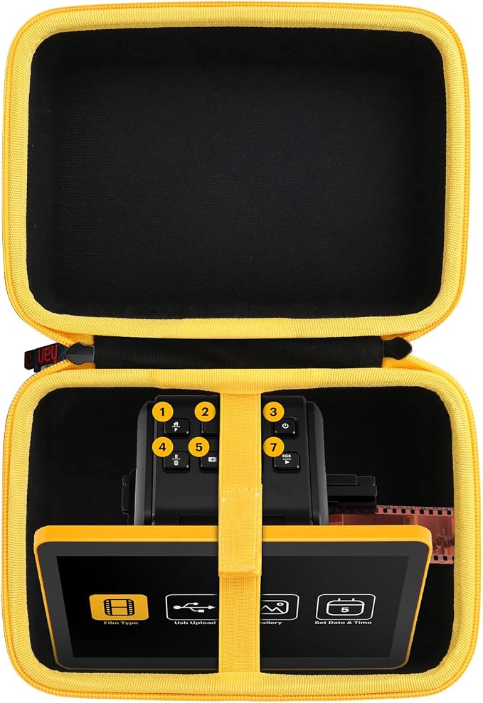 khanka Hard Travel Case for Kodak Slide N SCAN RODFS70 7" Film Scanner | EVA Hard Shell, Mesh Pocket Accessory Storage, Impact Resistant Protection, Water Resistant Protection, Protective Case Only - Image 2