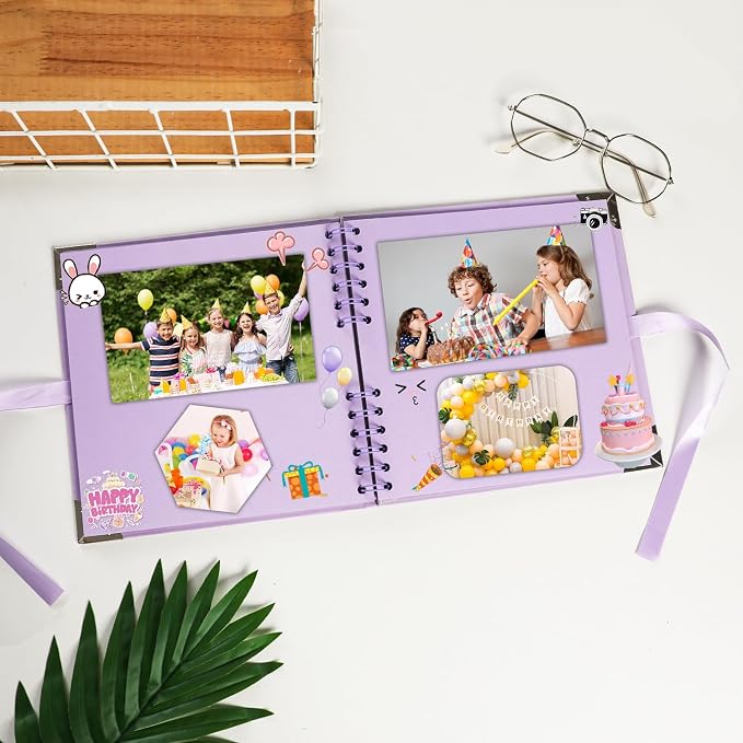 LOYALBOOK 8 x 8 inch DIY Scrapbook Album 60Pages For Wedding Family Photo | Nice Thick Sturdy&Well-Made Good Value Craft Parties Birthday Dinners Graduation Ceremonies Diplomas Storage - Image 4