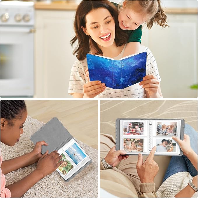 Fintie Mini Photos Album Book for 2x3 Inch Films - 104 Pockets Small Albums | For Fujifilm Instax Mini 13/12/11/99/40/Evo/Se/7+/Liplay Instant Camera, Photos Keepsakes, Kids Memory Book, Starry Sky - Image 7