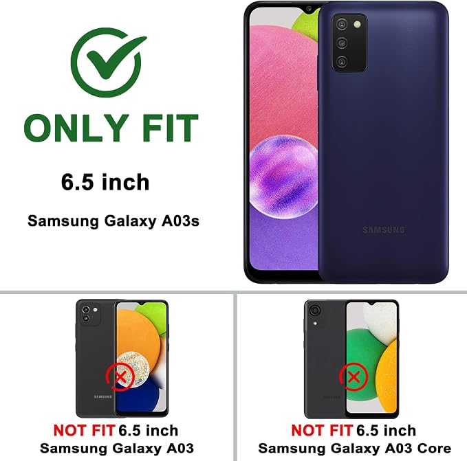 Gritup for Galaxy A03S Phone Case Military-Grade Shockproof with Kickstand | with 2 PCS Screen Protector, Slide Camera Cover, Heavy Duty Outdoor Protection Funda para Galaxy A03s Cover-Blue - Image 3