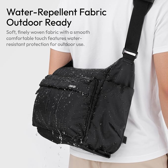 ULANZI U023 Camera Sling Bag 13L, 3-Point MOLLE Shoulder Yoke Crossbody Bag | Removable EVA Padded Insert, Water-Resistant Camera Bag for Mirrorless DSLR, 14 Inch Laptop,Tripod & POV Action Cam Video - Image 8