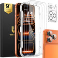 UNBREAKcable iPhone 17 Pro Max Screen Protector & Camera Lens Protector | Upgraded Dual-Tempered Glass with Military-Grade 9H Hardness, 3-Pack,HD Clarity, Anti-Fingerprint, Case Friendly, Fits 6.9'' by UNBREAKcable