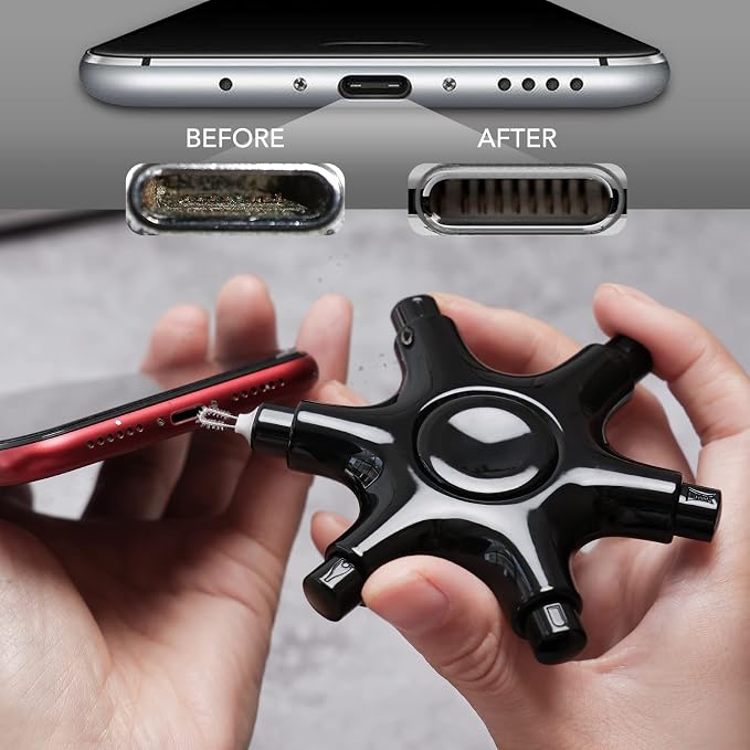iPhone Cleaning Kit for Charging Port Cleaner,Lightning Charger Connector | Speaker Cable,AirPod Pro Cell Phone，Cleaning Putty，Repair Restore Tool,Thin Cleaning Brushes,Microfiber Cloths,Port Pick - Image 3