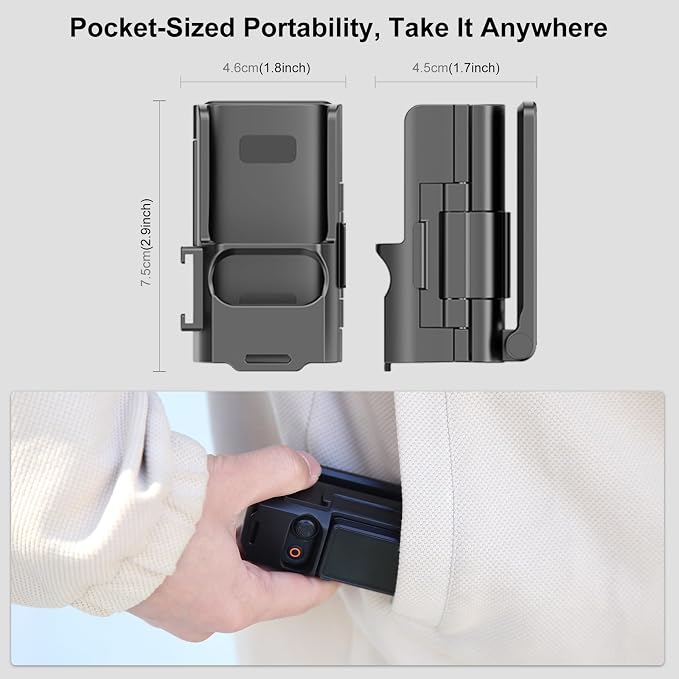 Magnetic Mount Stand for DJI Osmo Pocket 4/4P/3 & Xtra Muse | 180° Adjustable Magnetic Foldable Camera Holder, Portable Desktop Tripod Stand, Handheld Grip Handle, Vlogging Accessories - Image 8