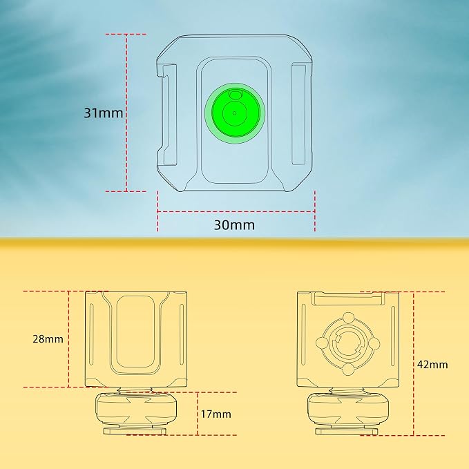 Zeadio Universal Camera Mount with 3 Cold Shoe Mounts, Hot Shoe Base & 1/4"-20 Thread | Built-in Level | Multi-Device Monitor/Light Mount Holder - Image 4