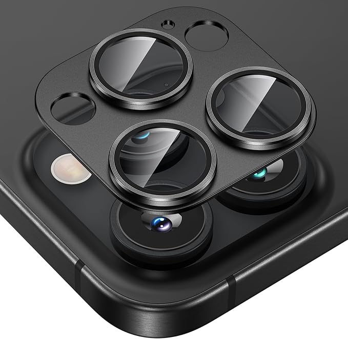 Tensea for iPhone 15 Pro Max/iPhone 15 Pro Camera Lens Protector | Metal Aluminum Alloy Tempered Glass Cover Camera Screen Protector Accessories, Case Friendly by Tensea