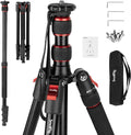 SmallRig T-10 68" Foldable Aluminum Camera Tripod/Monopod | Max. Payload 33lb, Height Adjustable from 19.7" to 67.7", Works With Cameras and Phones. by SmallRig