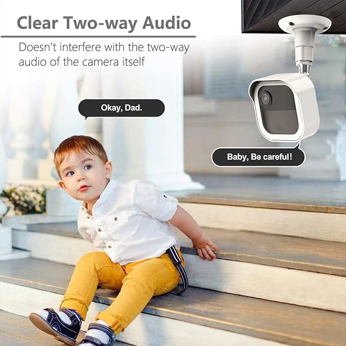 360° Adjustable Blink Outdoor Camera Mount with Sync Module Mount, White | 2Pack Wall Mount for Blink Camera 4/Outdoor 2K+, Weatherproof Housing Cover for Blink Camera System, Improve Viewing Angle - Image 3