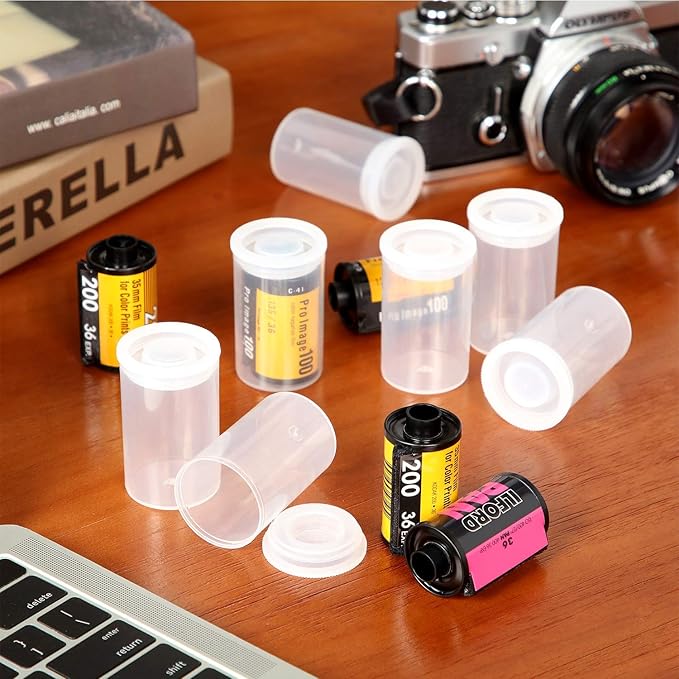 AKIRO Film Canisters with Caps 35 mm Empty Camera Reel Storage Containers Case Plastic Storage 15 Pack Transparent - Image 4