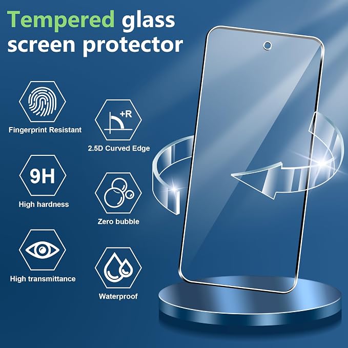 for Samsung Galaxy S25 Edge/Galaxy S25 Plus Screen Protector,9H Hardness Anti-Scratch Tempered Glass flim, Case Friendly, Anti-Fingerprint,Anti-Scratch (3 PACK) - Image 2