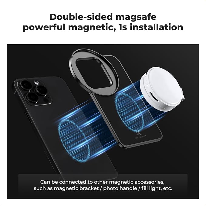 K&F CONCEPT 6.7 inch Magnetic Lens Filter Mount Adapter | Compatible with iPhone and 67mm Threaded Filters, Compatible with 16/15/14/13/12 Pro Max, 16/15/14 Plus, FA201 - Image 4