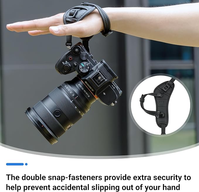 JJC Deluxe Microfiber Camera Hand Strap, Secure Padded Camera Wrist Strap | for Canon Nikon Sony Fuji Fujifilm Olympus DSLR and Mirrorless Cameras, Must Have Photography Accessories for Photographers - Image 4