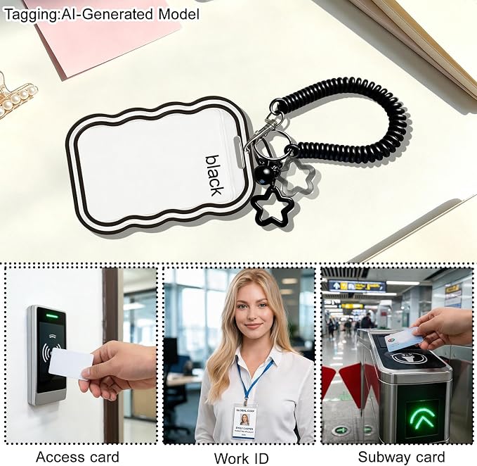 2 Pack Cute Photocard Holder Keychain,Kpop Photo Card Holder | Creative Photo Protector Keychain Accessories for Bus Card, Daily Display & Travel Decorations Gifts - Image 4