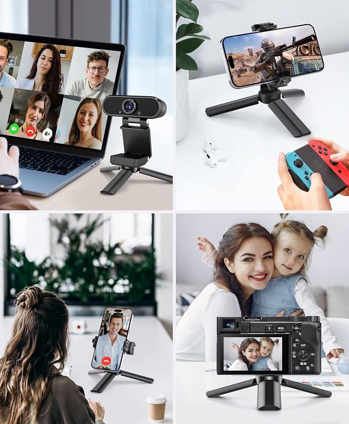 Anozer Mini Tripod with Universal Phone Holder & Cold Shoe, Camera Tripod | Lightweight Phone Stand & Camera Tripod, Compatible with iPhone 14 Pro Max/14 Pro, GoPro, Webcam, Mini Projector - Image 7