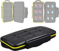 JJC MC-SDMSD24 Ruggard SD Card Case, Micro SD Card Case, Water-Resistant Case for SD Micro SD Cards, Rubber Sealed Ergonomic Locking Easy Carrying Memory Card Case Fits 12 SD 12 Micro SD Cards by Fotasy