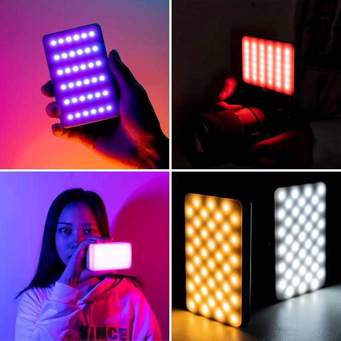 VIJIM VL120 RGB Video Light Portable LED Camera Light Panel 0-360Full Color | CRI 95+ 2500-9000K LED 3100mAh Rechargeable DSLR Lighting for Vlogging, Photography, Video Conference - Image 6