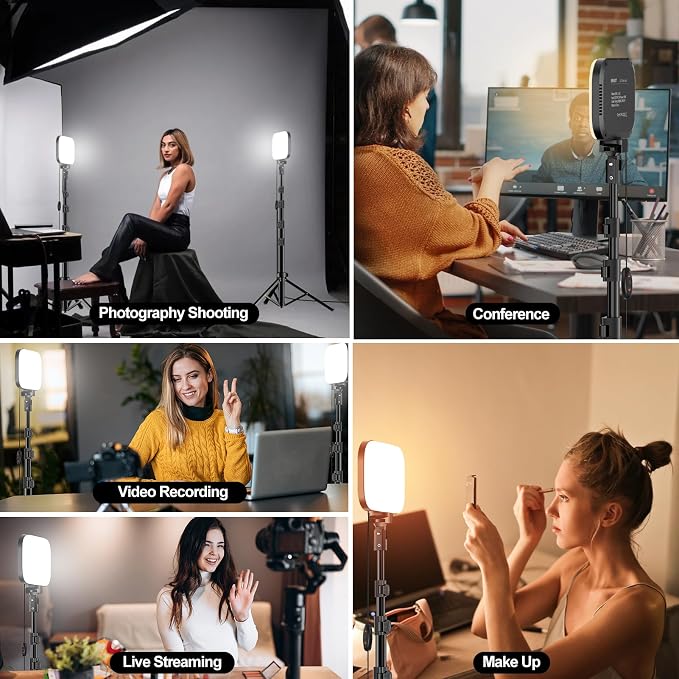 EMART LED Video Light,62" Tripod, 3000-5500K Studio Lights for Photography | Portable 3000-5500K CRI97+ Panel Light & Magnetic Light Filters, Bi-Color Dimmable Lighting for Video Recording,Podcast 2Pack - Image 5