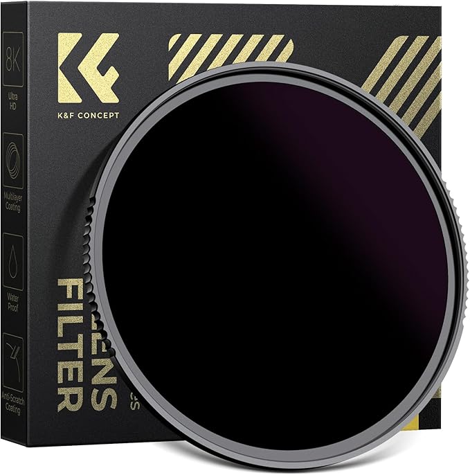 K&F CONCEPT 49mm ND100000(16.6 Stops) High Definition ND Lens Filter | Optical Glass Fixed Neutral Density Lens Filter with 28 Multi-Layer Coatings (Nano X Series) FN706 by KFCONCEPT