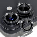 Choiche for iPhone 17 Camera Lens Protector Bling, Glitter-Black | Ultra HD, 9H Tempered Glass Camera Cover Screen Protector Metal Individual Ring Decoration Accessories, 2-Lens, 6.3-inch by Choiche