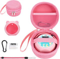 YouKnow Travel Case and Silicone Cover Compatible with Punirunes Interactive Toy Digital Pet, with Full Coverage PET Clear Film (Silicone and Carrying Case) (Pink) by YouKnow