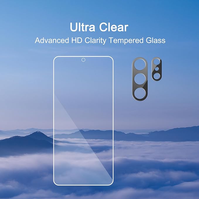 Ailun Screen Protector + Camera Lens Protector for Galaxy S26 Ultra | 3+2 Pack, 6.9 Inch, Tempered Glass, Fingerprint Unlock, 0.25mm Ultra Clear, Case Friendly - Image 4