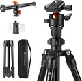 K&F Concept 76 in Overhead Camera Tripod | Rotatable Multi-Angle Center Column, Lightweight, 360 Degree Ball Head, Load Capacity 8kg/17.6lbs. O234A1+BH-36 by KFCONCEPT