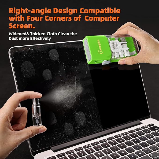 All-in-1 Keyboard Cleaner Laptop Cleaning Kit,Computer Screen-Safe Tools | MacBook iPad iPhone,Electronics Brush Tool for PC Camera Lens Earbuds,Deep Cleaning Spray Cloth, High-Density Soft Brush - Image 3