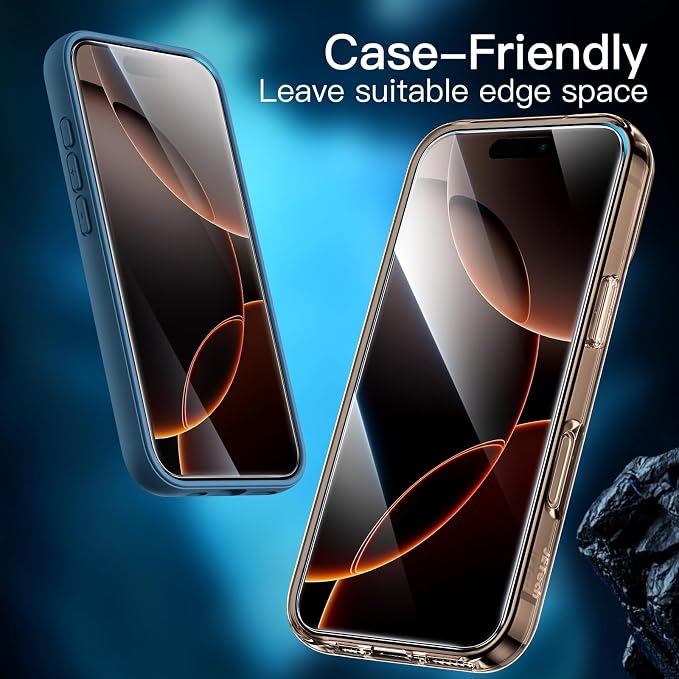 JETech Screen Protector for iPhone 16 Pro Max, 2+2 Pack | with Camera Lens Protector, HD Clear Tempered Glass, Anti-Scratch Protection, Easy Installation Tool - Image 7