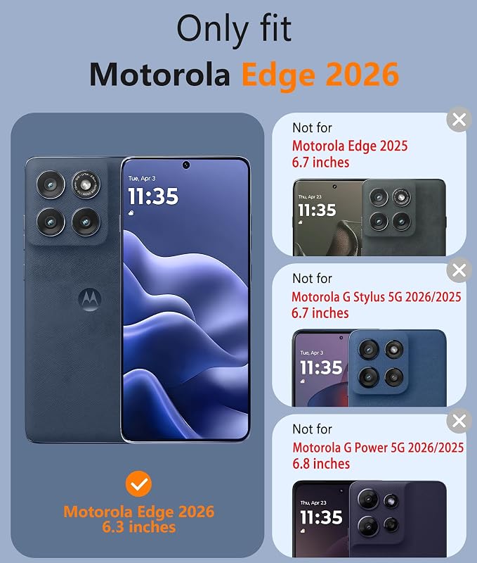 FNTCASE for Motorola Edge 2026 Case, Fit for Magsafe, Screen Protector | Anti Yellowing Magnetic Back, 14FT Military Grade Drop Protection, Shockproof Protective Phone Cover, Transparent - Image 2