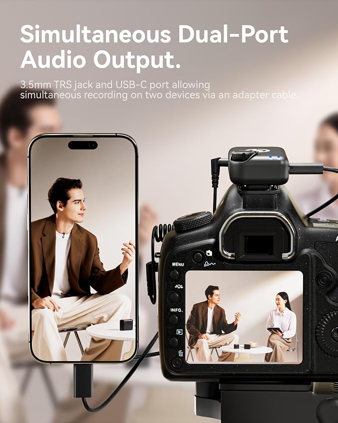 Hollyland Lark M2S Combo (Camera RX+USB-C RX+ Lightning Cable) Wireless Microphone for iPhone/Camera/Android/PC, Titanium Clip, Noise Cancelling, 30H Use, Vlog, Interview, Content Creation | Camera receiver, USB-C receiver, Lightning cable, titanium cl... - Image 8