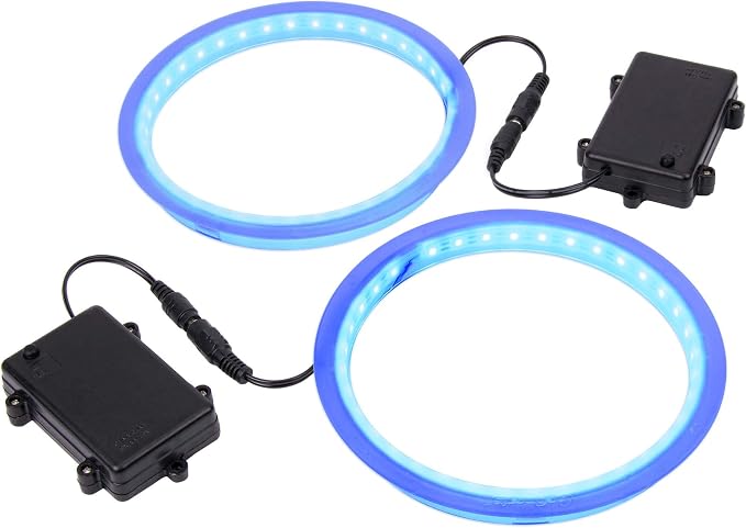 GoSports Cornhole Light Up LED Ring Kit 2pc Set - Red, White or Blue - Compatible with All Cornhole Games by GoSports