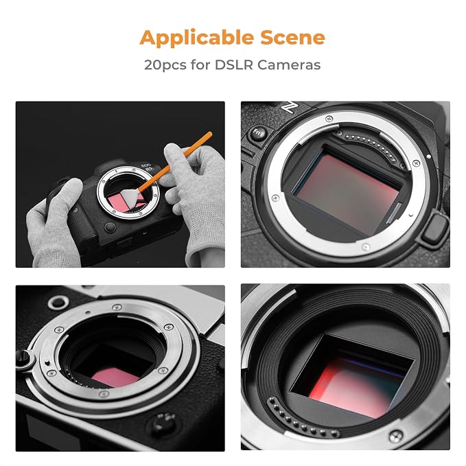 K&F CONCEPT 24mm Full-Frame Sensors Cleaning Swabs X10，Camera Clean | High-Efficiency ,Vacuumed Package,Soft and Flexible,Easy to Carry,Smooth and lint-free for CCD CMOS,Multi-Device Use - Image 8