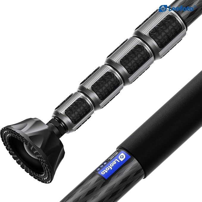 Leofoto Carbon Fiber Lightweight Camera Monopod, Quick Lock System, MaxLoad 66lbs, Waterproof Knob Locking System, General Knob(MPC-326C) - Image 6