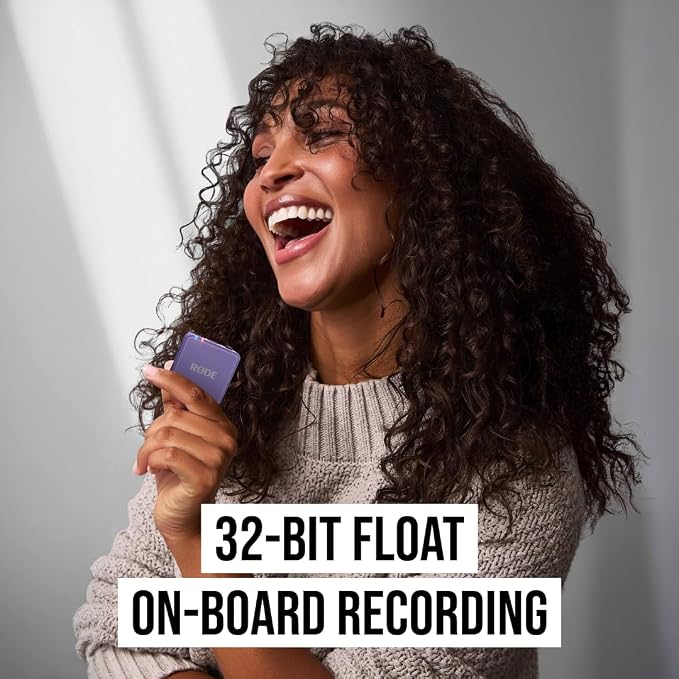 RØDE Wireless GO (Gen 3) – Compact Wireless Mic – Pristine Audio, 32-bit Float Recording, Automatic Level Control, for Phones, Cameras and Computers (Lilac) - Image 2