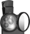 PATIKIL 52mm Phone Camera Lens, Clip-On 10x Macro Filter Circular Polarizing Lens for Most Smart Phones and DSLR Cameras, Black by PATIKIL