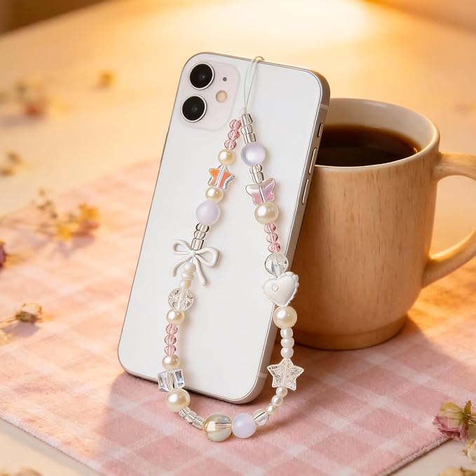 Beaded Camera Wrist Strap Cute Digital Camera Charm Lanyard, Phone Wristlet Charms, Phone Chain for Camera - Image 5