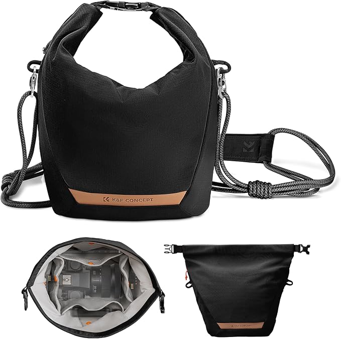 K&F CONCEPT Camera Sling Bag Small Camera Compact Case | Cute Soft Camera Pouch, Handbag, for Urban Street Photography, BS05 by KFCONCEPT