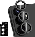 for Samsung Galaxy S26 Camera Lens Protector, Individual Metal Ring Tempered Glass Lens Cover, [Strong Adsorption] Scratch Resistant Ultra-Thin HD Clear Lens Cover, 1 Set-Black by Btscase