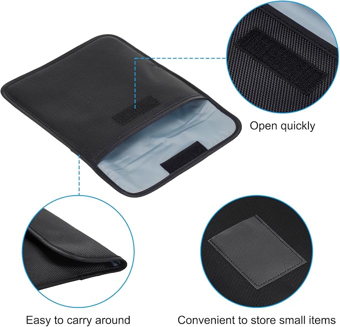 PATIKIL 195x205mm Lens Filter Case, 2Pcs Camera Filter Case Portable Lens Filter Pouch Photography Fit Camera Bag Coat Pocket Drone, Black - Image 4