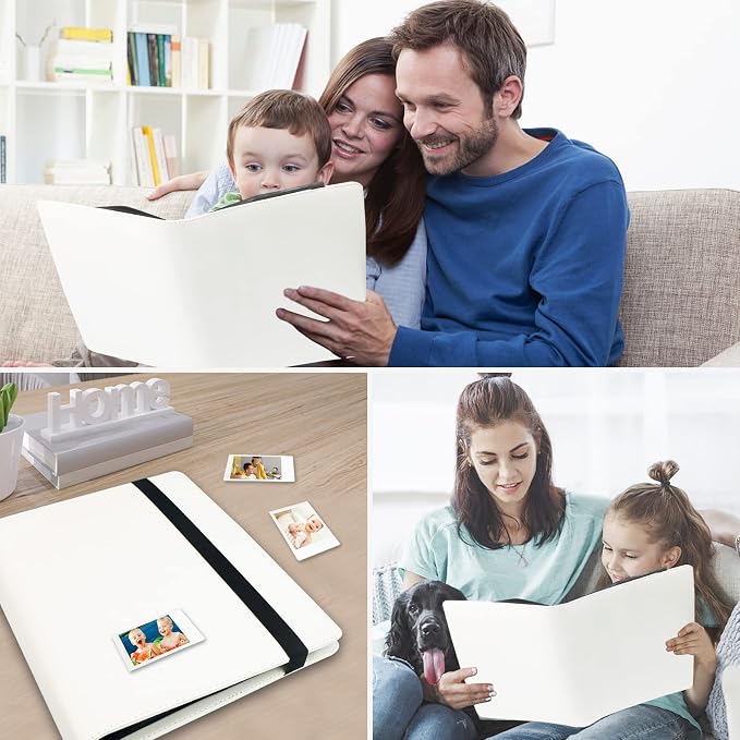 Veicevol 400-Pocket 2x3 Photo Album for Instax Mini and Polaroid, White | PU Leather Cover Keeps, Fits Instax Mini and Polaroid 2x3 Photos, Protects Travel, Wedding and Family Memories - Image 7