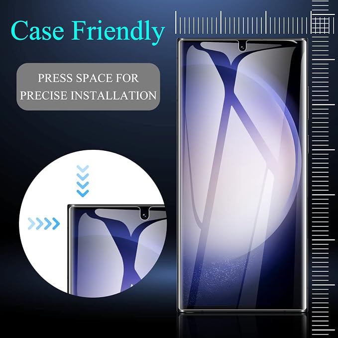 LYWHL [2+2 Pack for Samsung Galaxy S23 Ultra Privacy Screen Protector [Not Glass], Anti-Spy Flexible Film Compatible Fingerprint + Camera Lens Glass Protector for Galaxy S23 Ultra 6.8” - Image 4