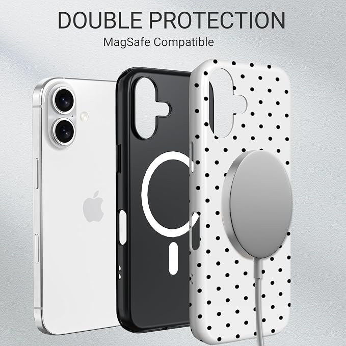 TPU Phone Case for iPhone 17, MagSafe Wireless Charging Compatible, Shockproof Slim Fit Protective Cover with Anti-Yellowing & Raised Camera Protection (Point 5, iPhone 17(6.3")) - Image 5
