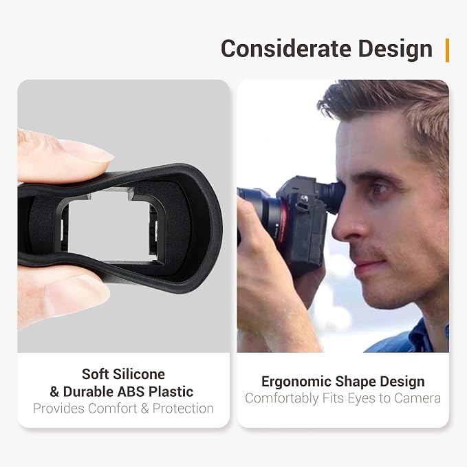 Extended Replaces Sony FDA-EP18 FDA-EP16 FDA-EP15 Eyecup Eyepiece | Soft Silicon,Camera Eye Cup Viewfinder Eyeshade,for Sony A7RIV A7RIII A7III A7SII A7RII A7II A7S A7R A7 A9II A9 A58 A99II - Image 3