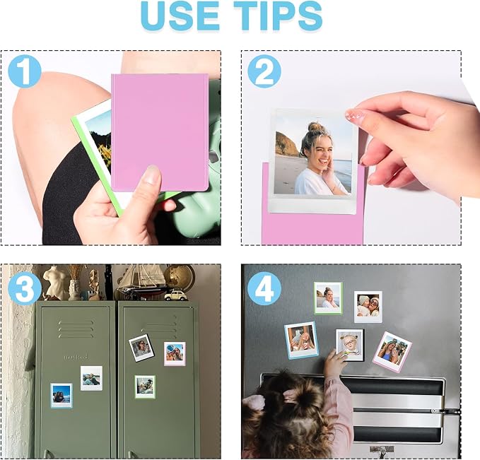 WOGOAZN Magnetic Picture Frame for Fujifilm Instax Square Instant Camera | Square Magnetic Photo Frames for Instax Square SQ40/10/20 Instant Camera 2.9"x3.4" Film, frame for fridge, Colorful, 30 Pack - Image 5