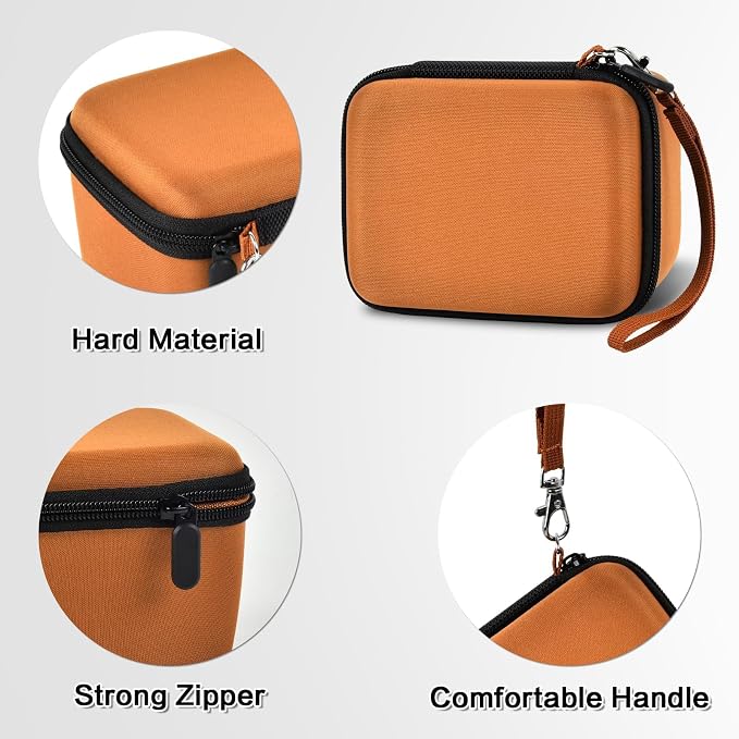 Comecase Vlogging Camera Case for Duluvulu/for VJIANGER 4K Digital Cameras | Mesh Pocket for Charging Cables and Batteries, Travel Storage for Vloggers, Parties and Camping (Brown) - Case Only - Image 3