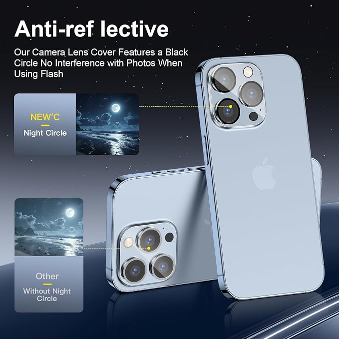NEW'C 3x Privacy for iPhone 13 Pro Screen Protector (6.1 inches)+ 3x Camera Lens Protector, Sensor Protection,Case Friendly Tempered Glass Film + Dust Plug- Enhanced Privacy Angle of 28 Degrees - Image 7