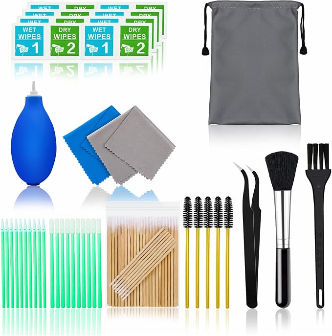 Cleaning Kit for iPhone, Cleaning Tool for Phone Charging Port Speaker | Electronic Cleaning kit Compatible with iPhone Airpods Earbuds Camera USB C Lightning Port ipad (140PCS) by aispour