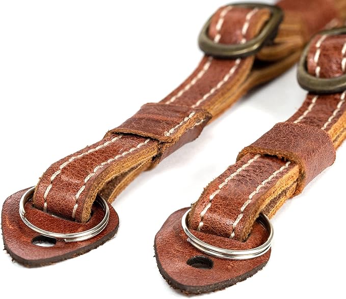 MegaGear Sierra Genuine Full-Grain Leather Camera Strap — Vintage Shoulder & Neck Strap for Canon, Sony, Fuji, Leica, Nikon, Olympus DSLR & Mirrorless — 39-47 in Adjustable, Hand-Stitched, Brown - Image 9