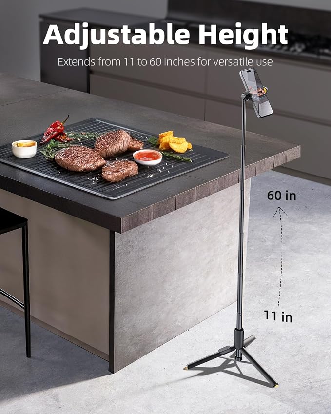 TODI Selfie Stick Tripod for iPhone, 60" Lightweight Phone Tripod Stand with Wireless Remote, Extendable Selfie Stick for iPhone, All-in-1, Compatible with iPhone/Android - Image 5